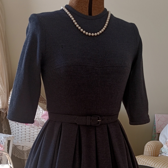 VTG 50S/60S "WM. G. ORIGINAL JUNIORS" WOOL BLEND DRESS W/ BELT! - Picture 5 of 15